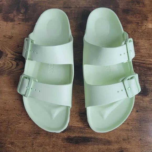 Birkenstock Women Arizona Essentials EVA Glamour Faded Lime Sandals Sz 38 Casual
