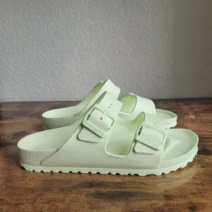 Birkenstock Women Arizona Essentials EVA Glamour Faded Lime Sandals Sz 38 Casual