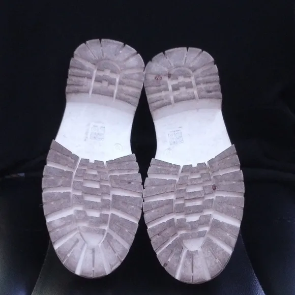 Black and White Lace-Up Boots