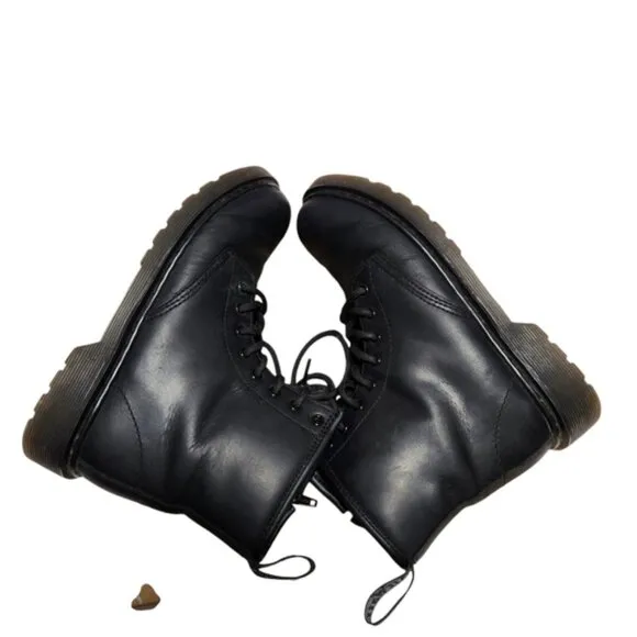 Black Dr. Martens Serena 1460 combat Leather Women's Boots