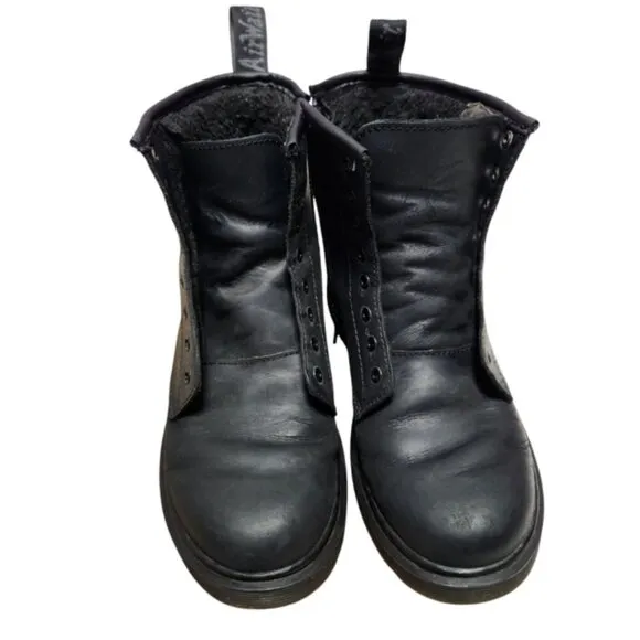 Black Dr. Martens Serena 1460 combat Leather Women's Boots