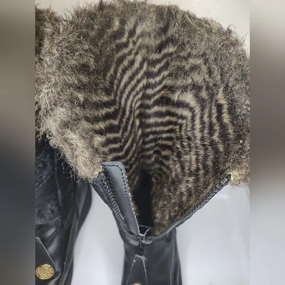 Black Fur-Lined Winter Boots