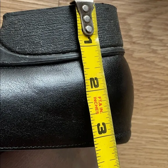 Black leather loafers size 9