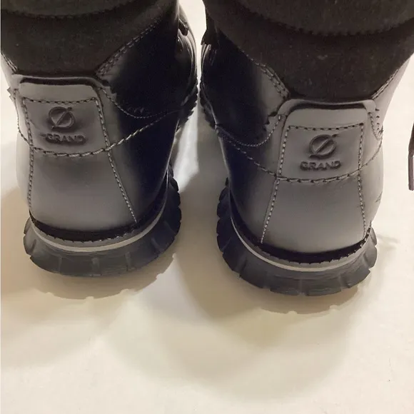 Black Leather Men's Hiking Boots