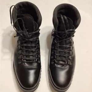 Black Leather Men's Hiking Boots