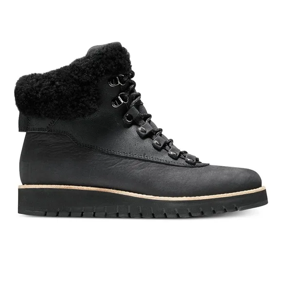 Black Winter Boots with Fur Lining🏔️COLE HAAN🏔️ZEROGRAND HIKER