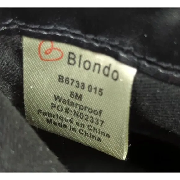 Blondo Boots Vital Ankle Booties Black Suede Casual Zip Waterproof Womens 8M