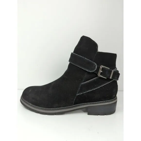 Blondo Boots Vital Ankle Booties Black Suede Casual Zip Waterproof Womens 8M