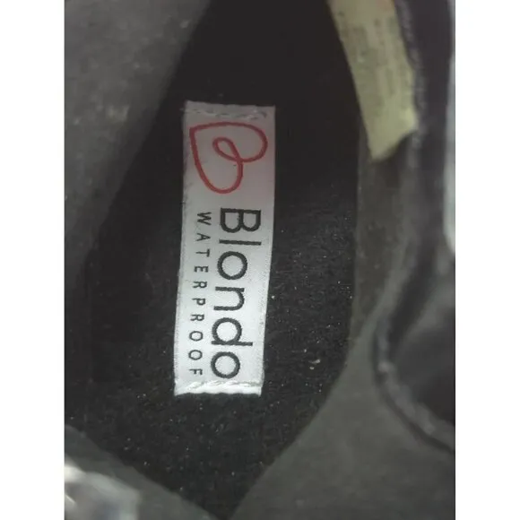 Blondo Boots Vital Ankle Booties Black Suede Casual Zip Waterproof Womens 8M