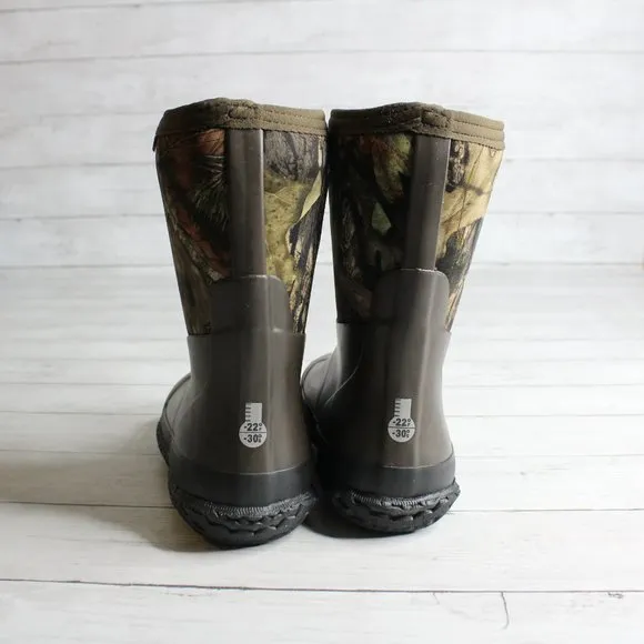 Bogs Boy's Waterproof Winter Snow Rain Boots Youth Size 3 Brown Camo