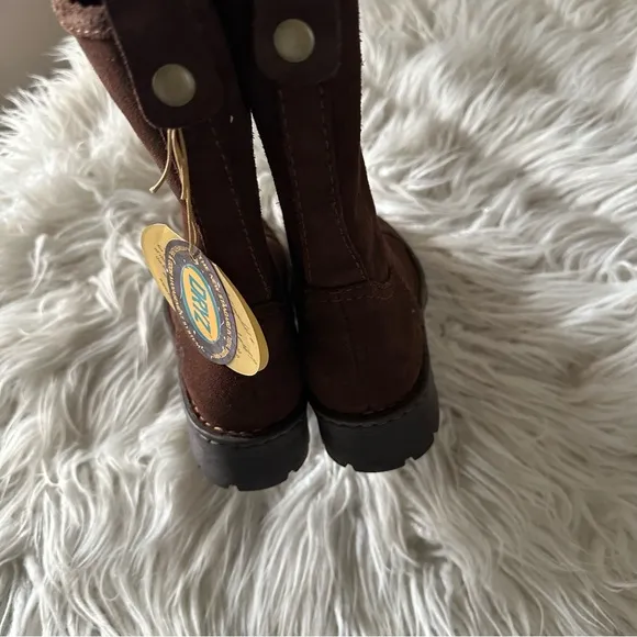 Born Audie brown suede leather booties winter boots ladies 7 NEW‎