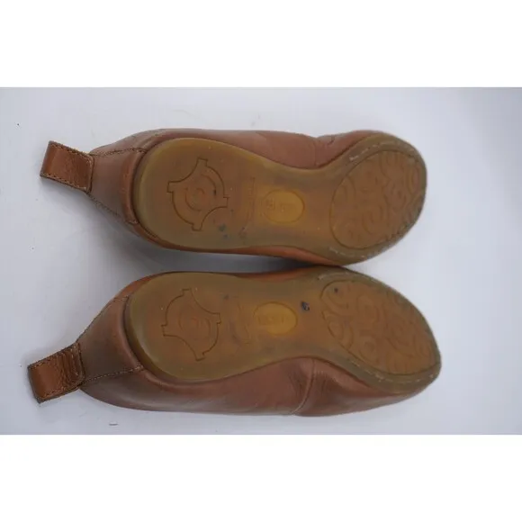 Born Ballet Flats Women's 6 M Tan Leather Beca Slip On Comfort Casual Shoes