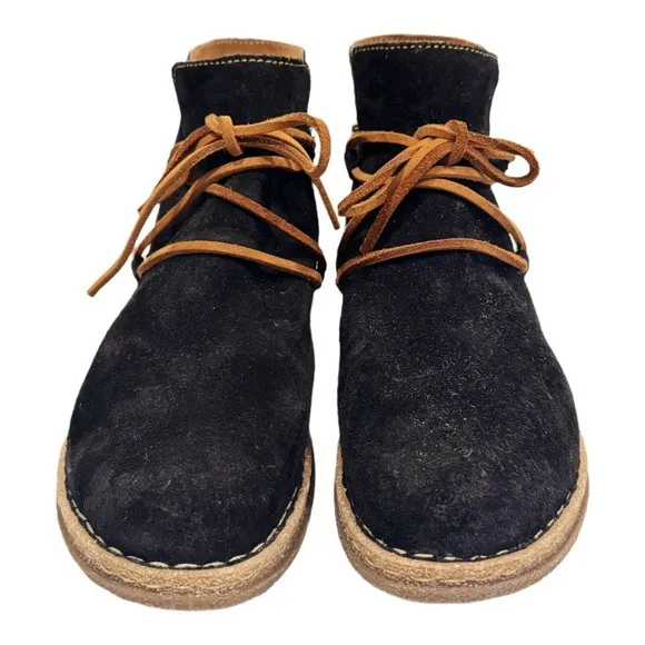BORN Calyn Boot Black Distressed Leather Tie Side Zip Women 10 Boho Rustic