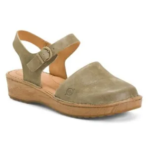 BORN Leather Alianna Platform Comfort Clogs Women Size 6
