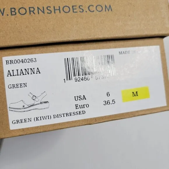 BORN Leather Alianna Platform Comfort Clogs Women Size 6