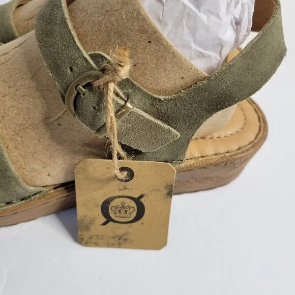 BORN Leather Alianna Platform Comfort Clogs Women Size 6