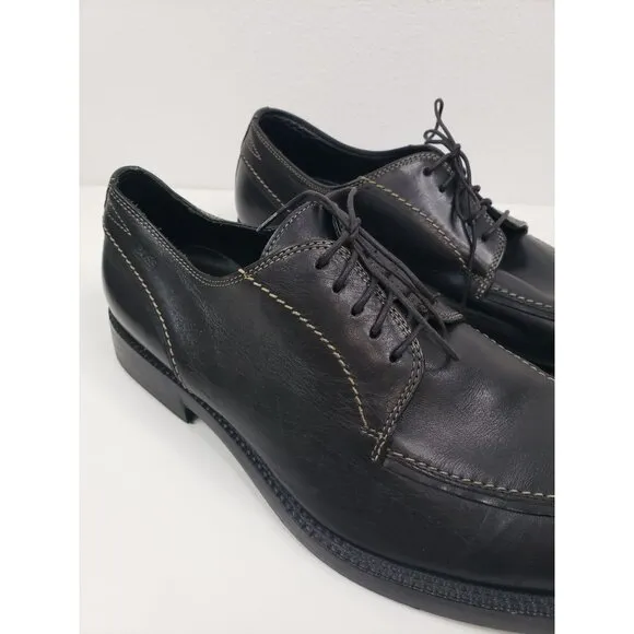 Boss Hugo Boss Men's Bicycle Toe Leather Dress Shoes in  Black - Size 7.5
