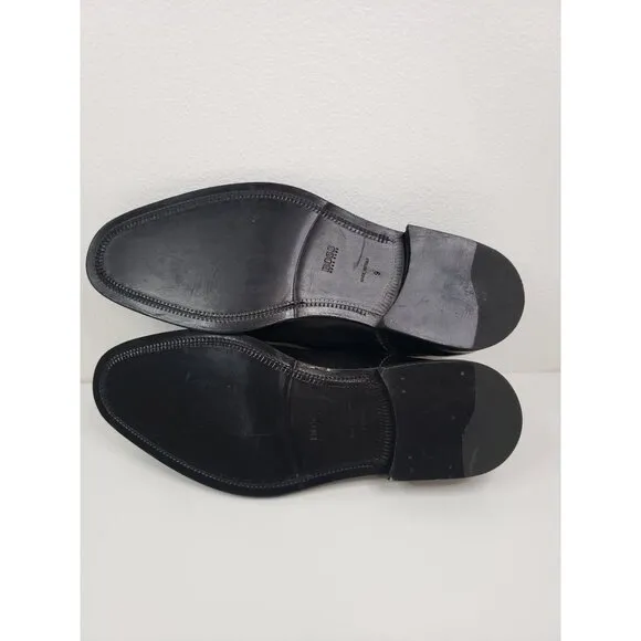 Boss Hugo Boss Men's Bicycle Toe Leather Dress Shoes in  Black - Size 7.5