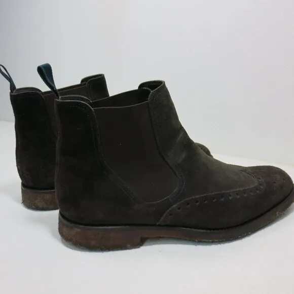 Boss Tailord Chelsea Suede Leather Dress Boots Footwear Shoes Men's Botas 10.5