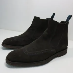 Boss Tailord Chelsea Suede Leather Dress Boots Footwear Shoes Men's Botas 10.5