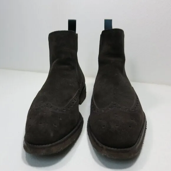 Boss Tailord Chelsea Suede Leather Dress Boots Footwear Shoes Men's Botas 10.5