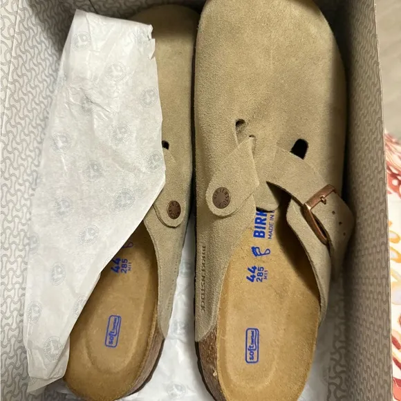 Boston Soft FootbedSuede Leather - Taupe
