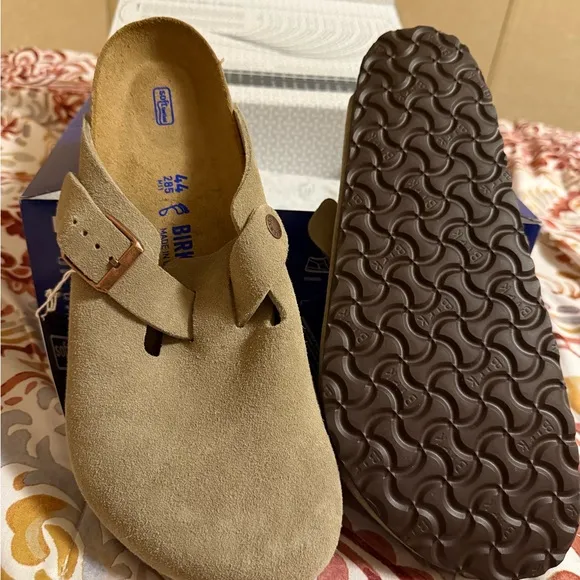 Boston Soft FootbedSuede Leather - Taupe
