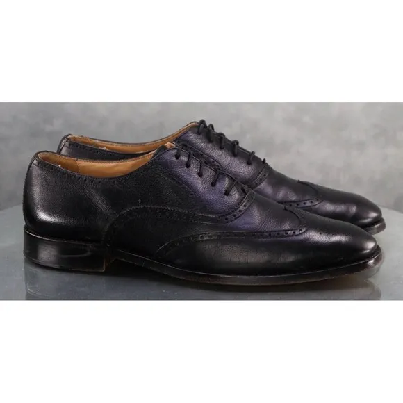 Bostonian Crown Windsor Men's Wingtip Brogue Dress Shoes Size 11.5 Black 22341