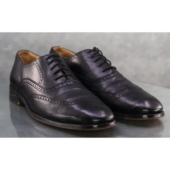 Bostonian Crown Windsor Men's Wingtip Brogue Dress Shoes Size 11.5 Black 22341