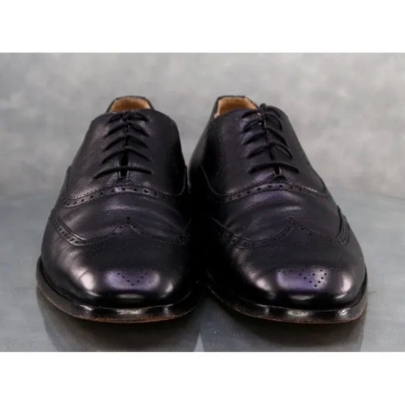 Bostonian Crown Windsor Men's Wingtip Brogue Dress Shoes Size 11.5 Black 22341