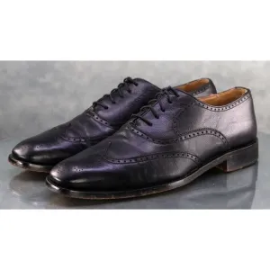 Bostonian Crown Windsor Men's Wingtip Brogue Dress Shoes Size 11.5 Black 22341