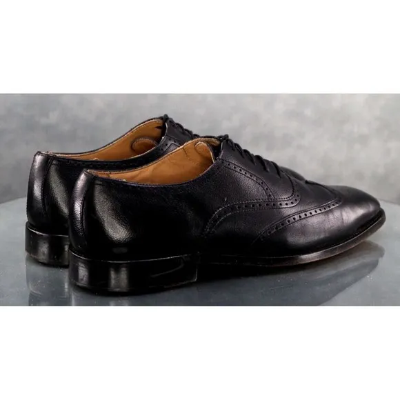 Bostonian Crown Windsor Men's Wingtip Brogue Dress Shoes Size 11.5 Black 22341