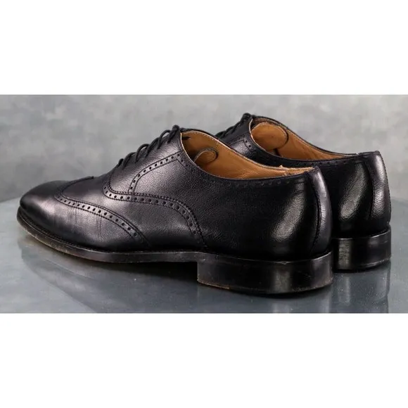 Bostonian Crown Windsor Men's Wingtip Brogue Dress Shoes Size 11.5 Black 22341