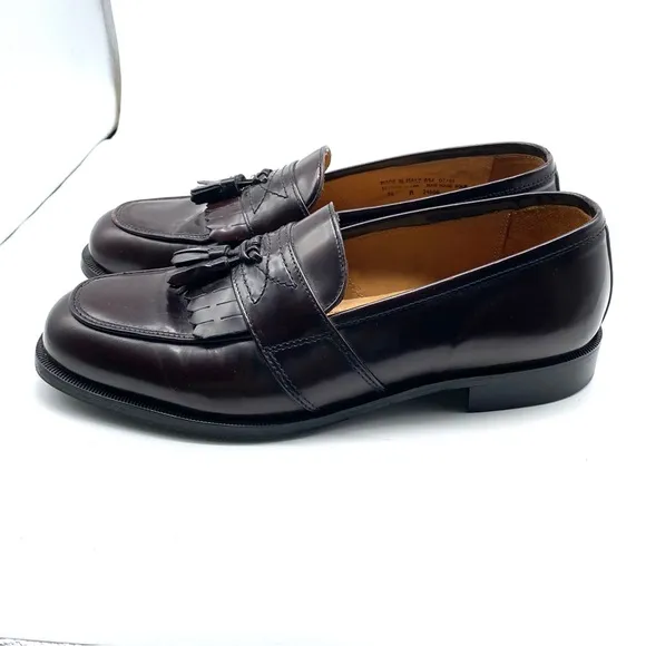 Bostonian loafers Black Leather Florentine Kilted dress shoes. SZ 9.5. NWOT