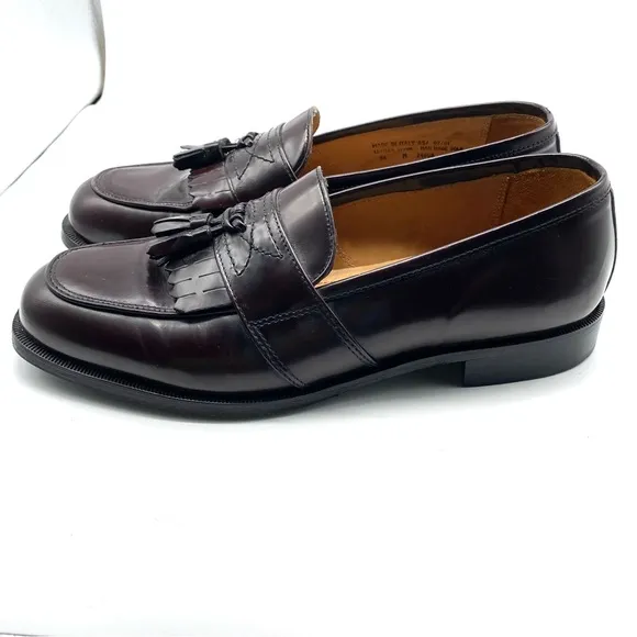 Bostonian loafers Black Leather Florentine Kilted dress shoes. SZ 9.5. NWOT