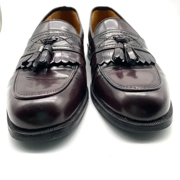 Bostonian loafers Black Leather Florentine Kilted dress shoes. SZ 9.5. NWOT
