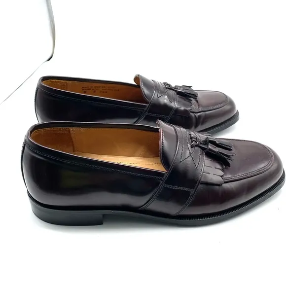 Bostonian loafers Black Leather Florentine Kilted dress shoes. SZ 9.5. NWOT