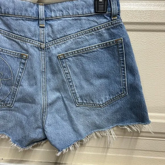 Boyish THE CODY Denim High Rise Cut Off Short Sz 26 in BLUE PLANET