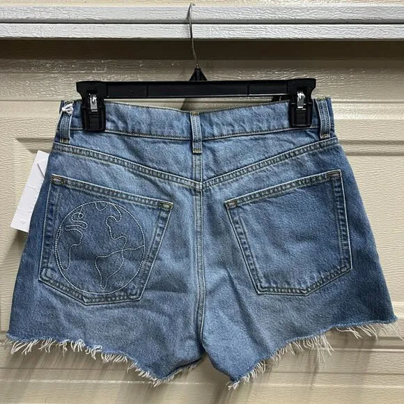 Boyish THE CODY Denim High Rise Cut Off Short Sz 26 in BLUE PLANET