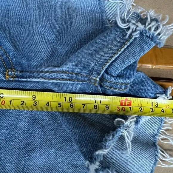 Boyish THE CODY Denim High Rise Cut Off Short Sz 26 in BLUE PLANET