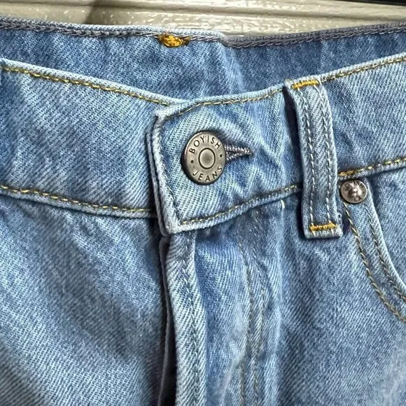 Boyish THE CODY Denim High Rise Cut Off Short Sz 26 in BLUE PLANET