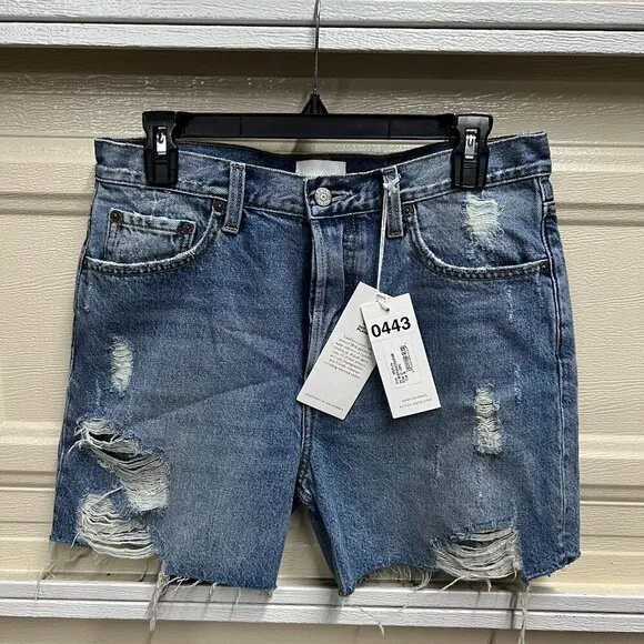 Boyish THE MONTY High Rise Denim Short Sz 29 in ST. LOUIS Distressed