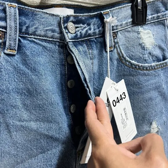 Boyish THE MONTY High Rise Denim Short Sz 29 in ST. LOUIS Distressed