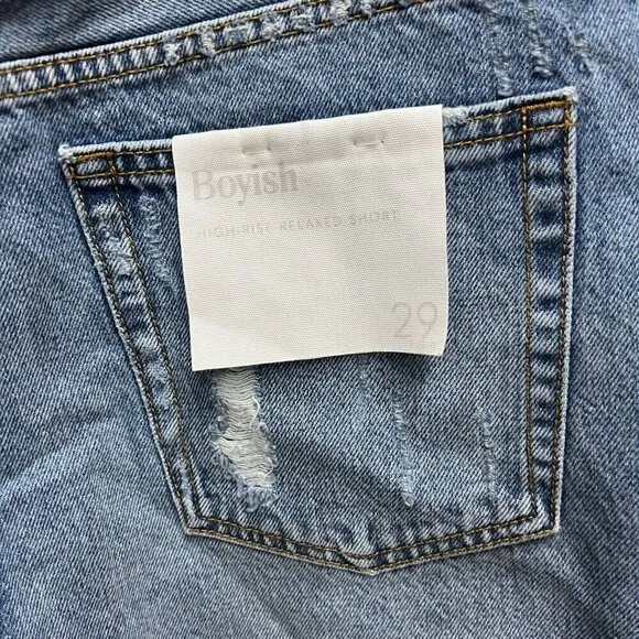 Boyish THE MONTY High Rise Denim Short Sz 29 in ST. LOUIS Distressed