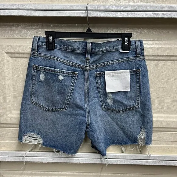 Boyish THE MONTY High Rise Denim Short Sz 29 in ST. LOUIS Distressed