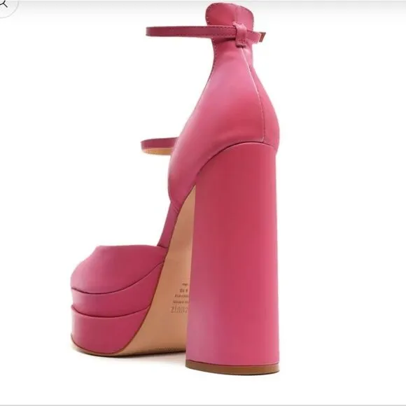BRAND NEW SCHUTZ ELYSEE PLATFORM SEXY HIGH HEELS  POINTED-TOES CHUNKY PUMPS