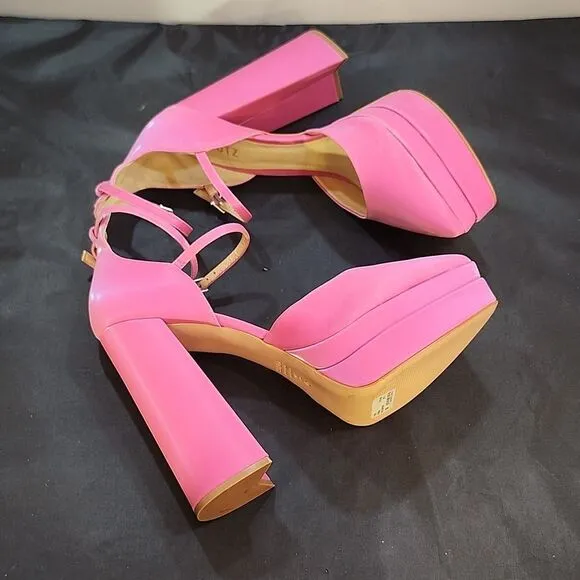 BRAND NEW SCHUTZ ELYSEE PLATFORM SEXY HIGH HEELS  POINTED-TOES CHUNKY PUMPS