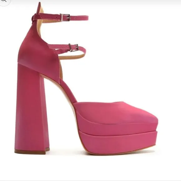 BRAND NEW SCHUTZ ELYSEE PLATFORM SEXY HIGH HEELS  POINTED-TOES CHUNKY PUMPS