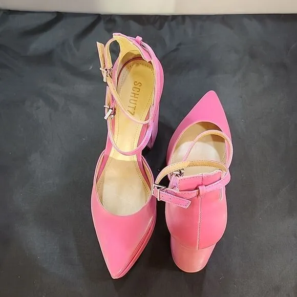 BRAND NEW SCHUTZ ELYSEE PLATFORM SEXY HIGH HEELS  POINTED-TOES CHUNKY PUMPS