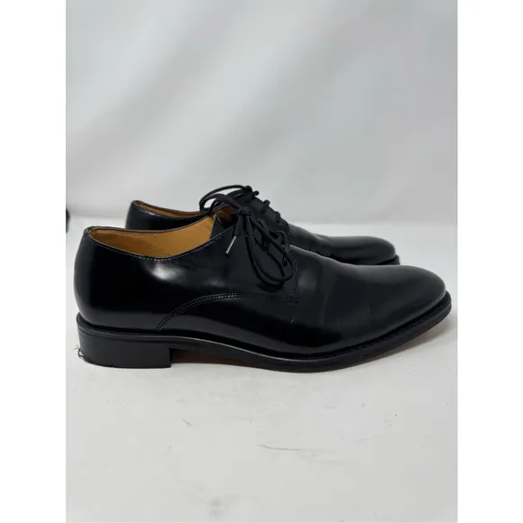 Brand New Express Men’s Size 10.5 Black Genuine Leather Dress Oxford Shoes $150